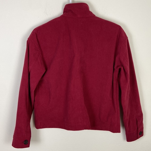 Avec Les Filles Anthropologie Red Corduroy Jacket Women's XS Cropped Cottagecore - Picture 8 of 11